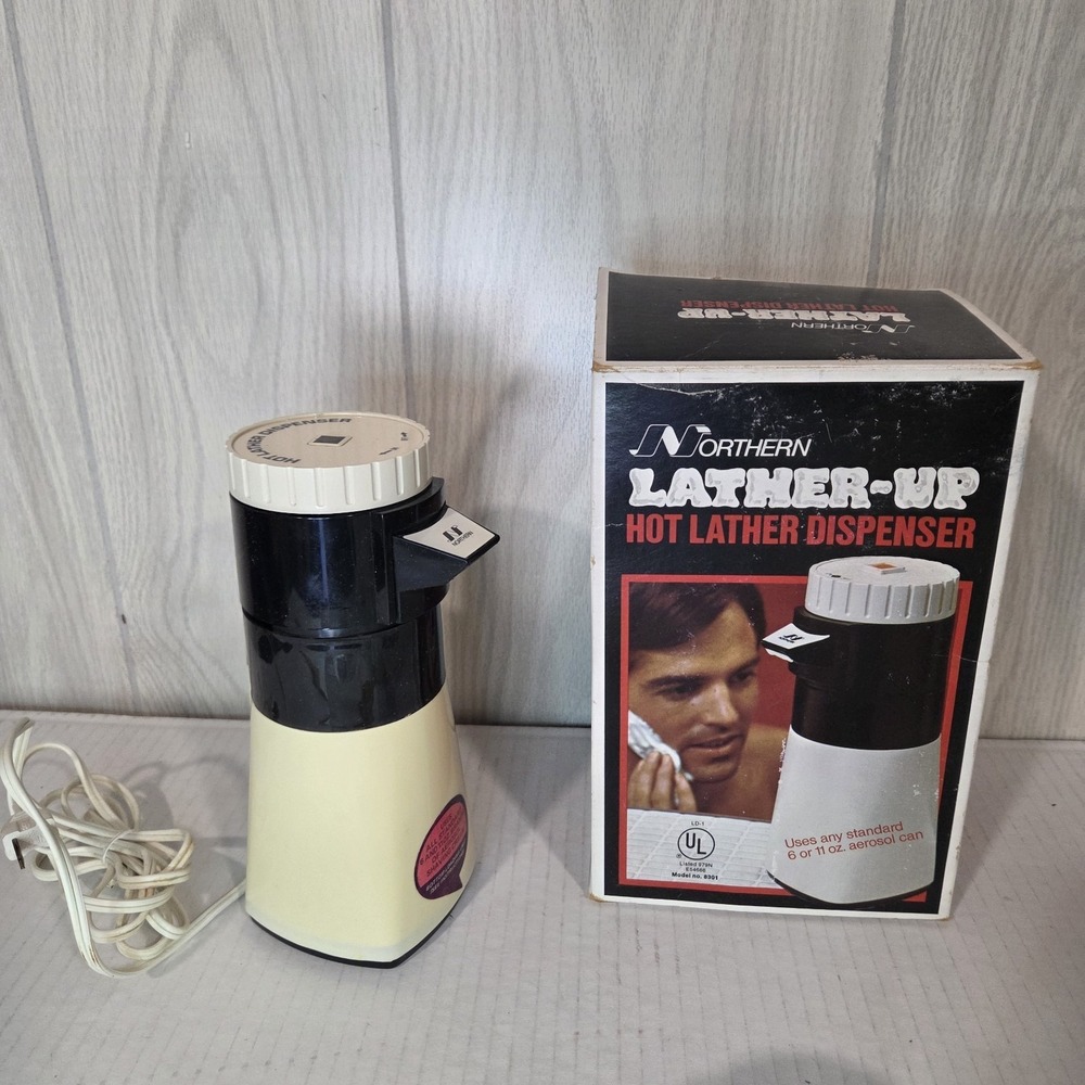 Vtg Northern Lather Dispener Hot Lather Machine Shaving Cream Dispenser